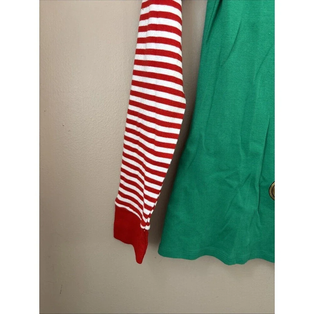 Wondershop Women’s Medium Elf Pajama Top Green Holiday Long Sleeve - Picture 5 of 6